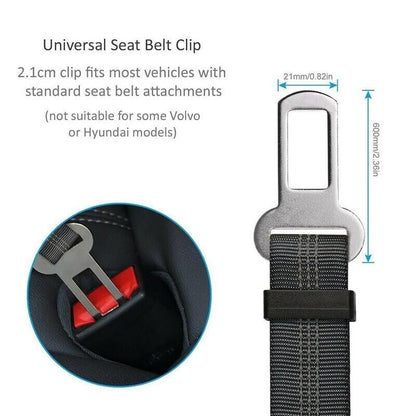 2-Pack Adjustable Safety Seatbelt Harness for Cats and Dogs in Vehicles