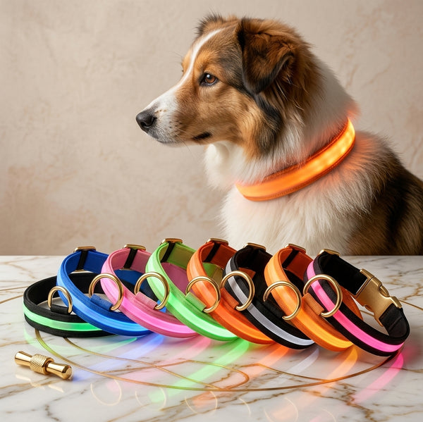 LED Safety Dog Leash Collar